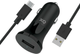 Автомобільний зарядний пристрій Xqisit NP Car Charger 2.4 A Single USB-A + Кабель USB-A-USB Type-C 1 м Black (4029948222370) - зображення 1