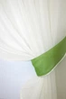 Кухонные шторы VR-Textil № 091к с ламбрекеном и подвязками оливковый с молочным 280х170 см (50-268) - изображение 3