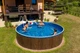 Басейн каркасний 5.5х1,2м, без фільтру та лайнеру, AZURO VAR 403 DL WOOD, з отворами - зображення 1