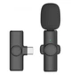Петличний Бездротовий Bluetooth Мікрофон Lavalier K11 Петличка для Type-C смартфонів Black - зображення 1