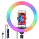 Кольцевая лампа Led RGB MJ33 со штативом 33 см YH46N37DF3 - изображение 4