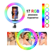 Кольцевая лампа Led RGB MJ33 со штативом 33 см YH46N37DF3 - изображение 5