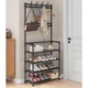 Напольная вешалка для одежды New Simple Floor Clothes Rack с полками и крючками 9J22CN6LV6 - изображение 5