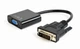 Адаптер DVI->VGA (M/F) Cablexpert, 0.2м, Black (AB-DVID-VGAF-01) - изображение 1