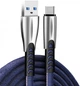 Кабель USB-Type-C 1м ColorWay, 2.4А, zinc alloy, синій (CW-CBUC012-BL) - зображення 2