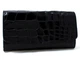 Жіночий гаманець зі шкіри крокодила NPCM-03-B-Black - изображение 5