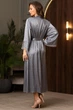 Длинный запашной халат-кимоно Mia-Amore 7319 L/XL Серый - изображение 4