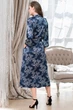 Длинный шелковый халат Mia-Amore 3779 52(3XL) Синий - изображение 2