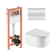Комплект: Qtap Taurus Ultra Quiet унитаз подвесной QT2433084EUQW + Nest комплект инсталляции 4в1 (Клавиша линейная Chrome) QT0133M425 +QT0111M08381CRM - изображение 1
