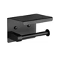 Паперотримач з поличкою FRAP F502-6, нержавіюча сталь, чорний - зображення 1