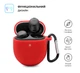 Силиконовый чехол для наушников Google Pixel Buds Pro, Hang Case, красный, ультратонкий защитный кейс толщиной 2 мм, защита от царапин, пыли и ударов, компактный, с карабином для крепления, ArmorStandart (ARM75405) - изображение 2