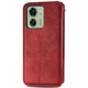 Чохол Deexe Rhombus Wallet для Motorola Edge 40 - Red - зображення 5
