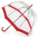 Жіноча парасолька-тростина прозора Fulton Birdcage-1 L041 Red (Червоний) - зображення 1