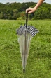 Жіноча прозора парасолька-тростина Fulton Birdcage-2 L042 Houndstooth Border (Гусяча лапка) - зображення 9