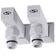 Кран SOLOMON угловой с американкой LUX 8888 1/2" CUBE WHITE 2шт - изображение 3