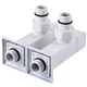 Кран SOLOMON угловой с американкой LUX 8888 1/2" CUBE WHITE 2шт - изображение 6
