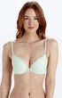 Бюстгальтер Pretty Polly Lola PDL005 мереживний push up plunge мʼятний глибоке декольте підтримка 75B Зелений (5053014928339) - зображення 1