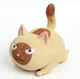 Антистрес іграшка тягучка милий товстий "Злий кіт" "Злі коти" Angry cat 10х9х7 см Коричневий - зображення 1