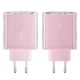 Мережевий зарядний пристрій Acefast A45 USB/2 Type-C PD QC 65W GaN рожевий - зображення 5
