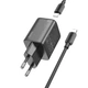 Мережевий зарядний пристрій Hoco N42 2 Type-C PD 45W black + кабель Type-C to Lightning - зображення 4