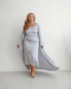 Халат шовк Армані Anetta Сірий L-XL - зображення 7