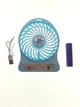 Вентилятор настільний акумуляторний 18650 USB діаметр 10см Portable Fan Mini Блакитний - зображення 1