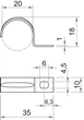 Скоба-держатель Ø20 однолапковая оцинкованная [1003208] OBO bettermann - изображение 2