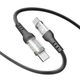 Кабель для зарядки и обмена данными USB YOKI YK-CY23 CYBER Series Type-C to Type-C 60W (3A/20V) 1.2m Черный - изображение 4