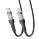 Кабель для зарядки и обмена данными USB YOKI YK-CY23 CYBER Series Type-C to Type-C 60W (3A/20V) 1.2m Черный - изображение 8
