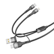 Кабель для зарядки и обмена данными USB YOKI YK-UN91 UNIVERSE USB-A/Type-C to Type-C/Lightning 100W (5A/20V) 1.2m Черный - изображение 5