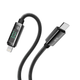 Кабель для зарядки та обміну даними USB YOKI YK-DI88 DISPLAY Series Type-C to Lightning 30W (3A/10V) 1.2m Чорний - зображення 5
