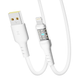 Кабель для заряджання та обміну даними USB YOKI YK-CY23 CYBER Series USB/Lightning 12W (2.4A/5V) 1.2m Білий - зображення 7