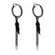 Бижутерия серьги-клипсы-каффы из медицинской стали Feather EH029-04 Black 445 - изображение 1