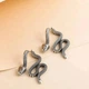 Біжутерія сережки-кліпси-кафи з медичної сталі Gothic Snake VGE277-1 Silver 438 - зображення 3