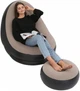 Надувной диван с пуфом Air Sofa Надувное кресло велюровое с пуфом - изображение 3