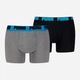 Набор трусов шорты мужской Puma Men Everyday Basic Boxer 2P 93832018 L 2 шт Grey/Blue (8720245556743) - изображение 1