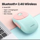 Беспроводная мышь UGREEN MU102 FUN+ Bluetooth 5.0 и 2.4G перезаряжаемая 3-и устройства для MacBook, iPad Pink (15722) - изображение 3