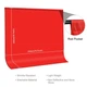 Фон студийный тканевый Puluz PU5207R red Chroma Key 2х2м - изображение 2