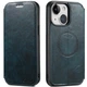 Чехол-книжка Suteni Magsafe Leather Case для Apple iPhone 15 Blue - изображение 1