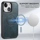 Чехол-книжка Suteni Magsafe Leather Case для Apple iPhone 15 Blue - изображение 6