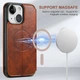 Чехол-книжка Suteni Magsafe Leather Case для Apple iPhone 15 Brown - изображение 6