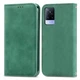 Чехол-книжка Skin Feel Leather Wallet для Vivo V21 Green - изображение 2