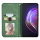 Чехол-книжка Skin Feel Leather Wallet для Vivo V21 Green - изображение 3