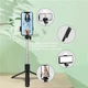 Монопод трипод бездротова Bluetooth селфі палка Selfie Stick R1S рожева - изображение 3
