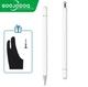 Універсальний стилус сенсорна ручка 2в1 Stylus pen GOOJODOQ для Android iOS Windows iPad Apple білий - изображение 1