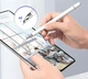 Універсальний стилус сенсорна ручка 2в1 Stylus pen GOOJODOQ для Android iOS Windows iPad Apple білий - изображение 3