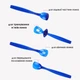 Логопедический инструмент Ora-Light Blue ротовой полости детская артикуляционная ложка тренировка мышц 10шт - изображение 3