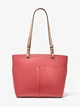 Сумка женская Michael Kors Bedford Medium Pebbled Leather Tote коралловая (30S9LBFT2L) - изображение 6