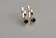 Серебряные серьги с золотом Silverstyle 137с, цвет камня черный - изображение 1