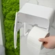Держатель для туалетной бумаги клеящийся MBM HOME с отверстием для аромассаше BP-41 WHITE/GRAY бело-серый - изображение 5